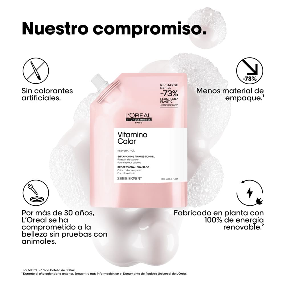 SHAMPOO REFILL L'ORÉAL PROFESSIONNEL VITAMINO COLOR REFILL DE SHAMPOO PARA CABELLO TEÑIDO)